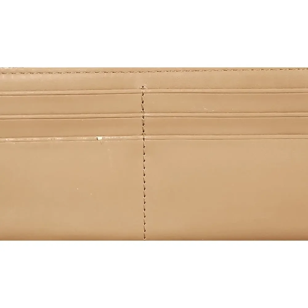Michael Kors Jet Set Travel Continental Wristlet Wallet Brown Acorn Stripe